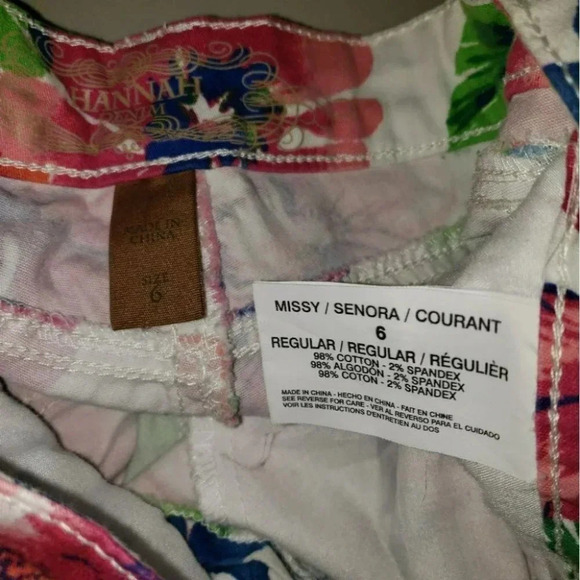 Hannah 6 multi-colored floral pants‎ - Picture 3 of 4